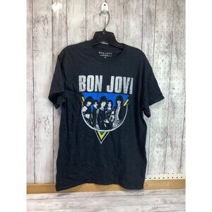 Goth y2k indie normcore gorpcore fisherman BON JOVI-JONBON-BLACK TSHIRT-M